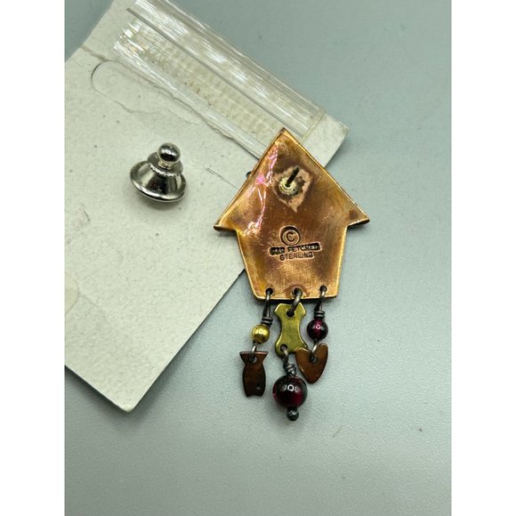 Far Fetched Brand Tack Pin Mixed Metal Sterling Copper Brass Cat Dog Jewelry - Picture 5 of 7